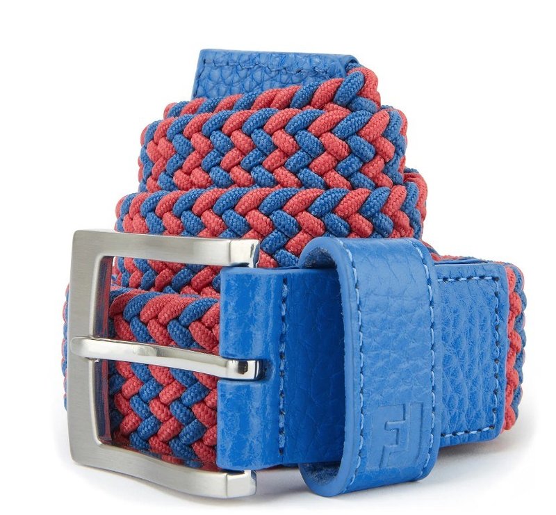 FootJoy Braided unisex cinturón, coastal blue/nantucket red