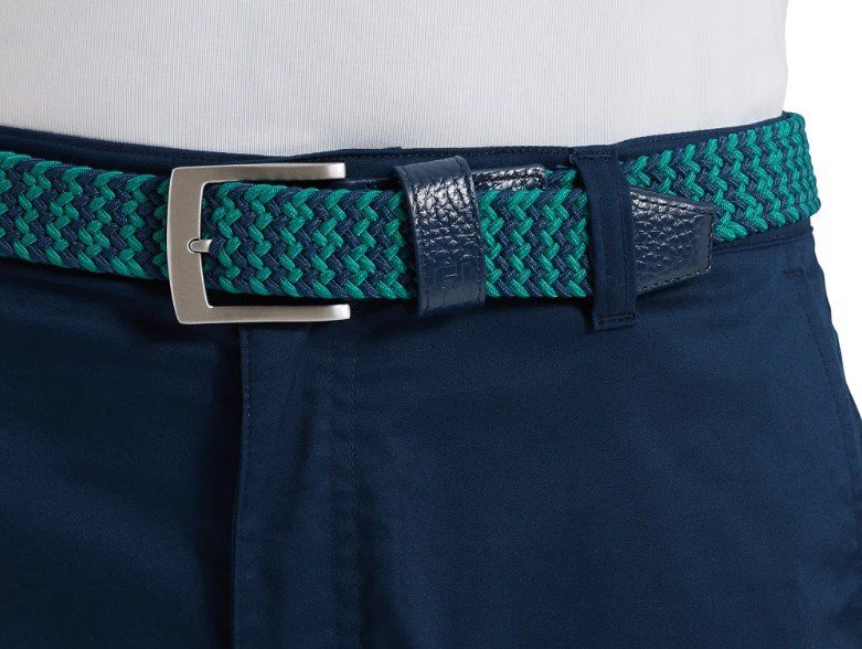 FootJoy Braided cinturón unisex, navy/field green