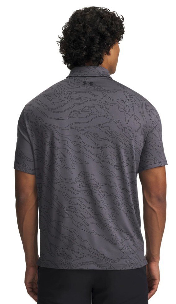 Under Armour Playoff 3.0 Printed polo de hombre, castlerock/black
