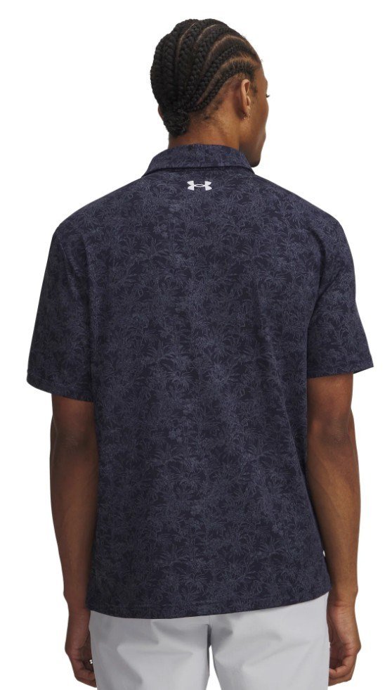 Under Armour Playoff 3.0 Printed polo para hombre, midnight navy/white