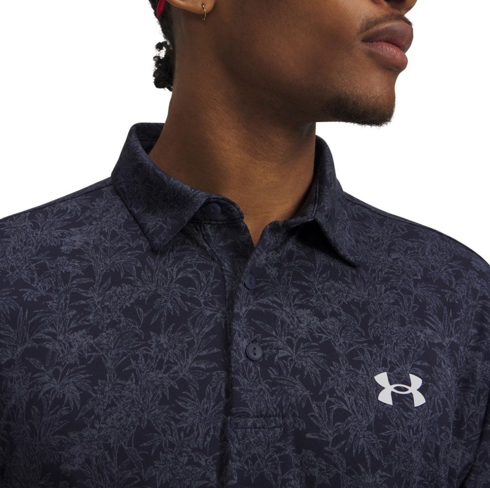 Under Armour Playoff 3.0 Printed polo para hombre, midnight navy/white