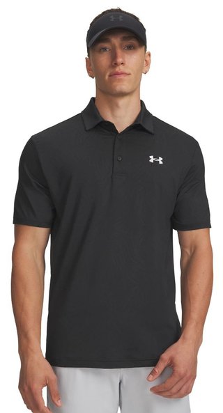 Under Armour Playoff Jacquard polo de hombre, negro/antracita