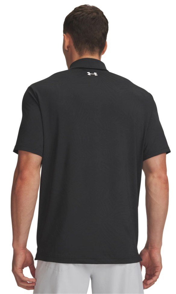 Under Armour Playoff Jacquard polo de hombre, negro/antracita