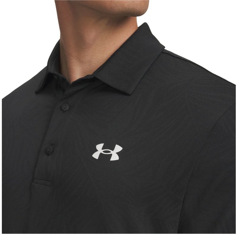 Under Armour Playoff Jacquard polo de hombre, negro/antracita