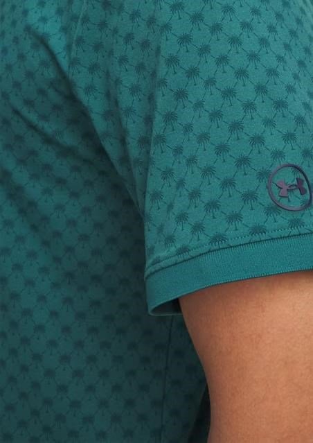 Under Armour ArmourDry Print Rib polo de hombre, rack green/arden green/midnight navy