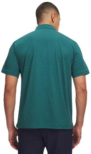 Under Armour ArmourDry Print Rib polo de hombre, rack green/arden green/midnight navy