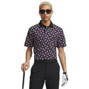 Under Armour ArmourDry Printed polo de hombre, negro/rosa posh/blanco