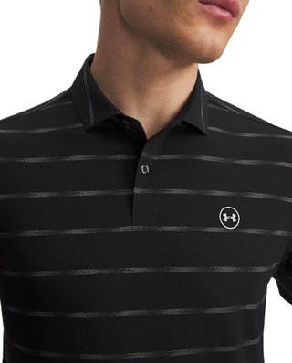 Under Armour Drive Chill Printed polo de hombre, negro/castlerock/halo gray
