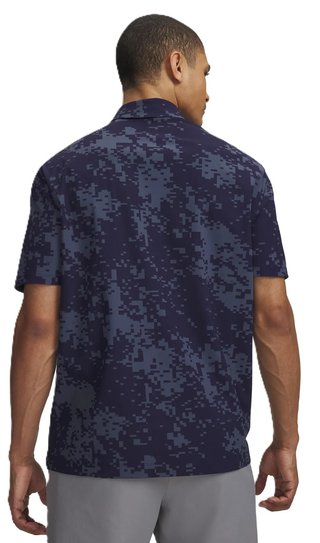 Under Armour Drive Chill Printed polo de hombre, midnight navy/halo grey