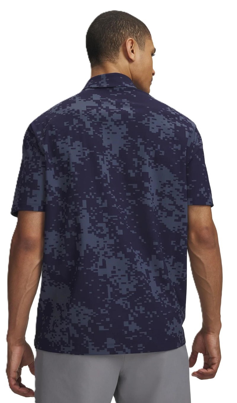 Under Armour Drive Chill Printed polo de hombre, midnight navy/halo grey