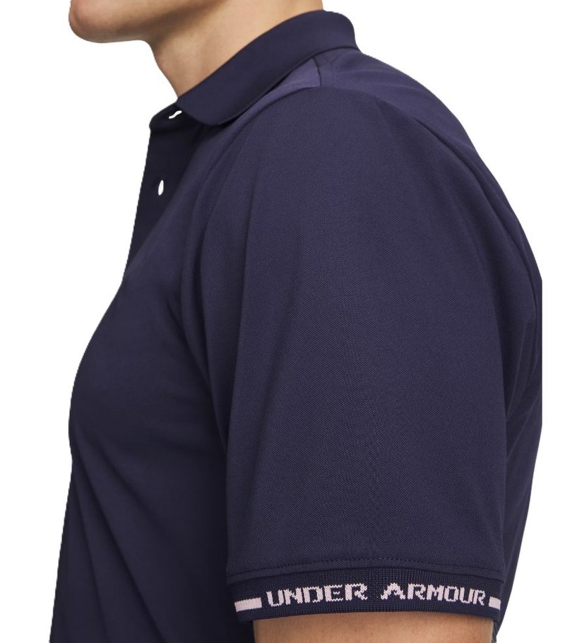 Under Armour Dry Pique polo de hombre, midnight navy/prime pink