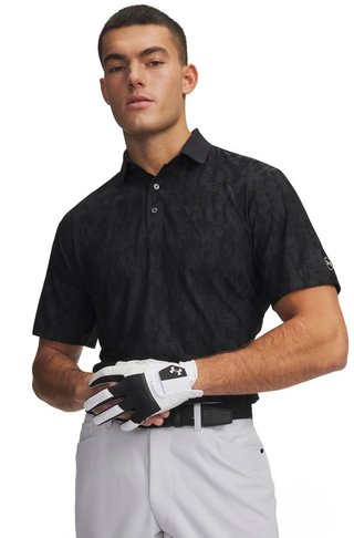 Under Armour Dry Jacquard polo de hombre, negro/antracita