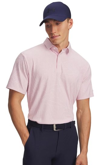 Under Armour Dry Jacquard polo de hombre, prime pink/pink dusk
