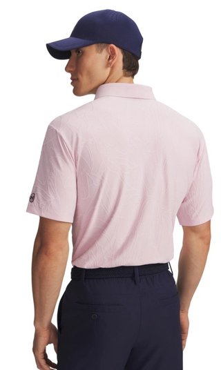 Under Armour Dry Jacquard polo de hombre, prime pink/pink dusk