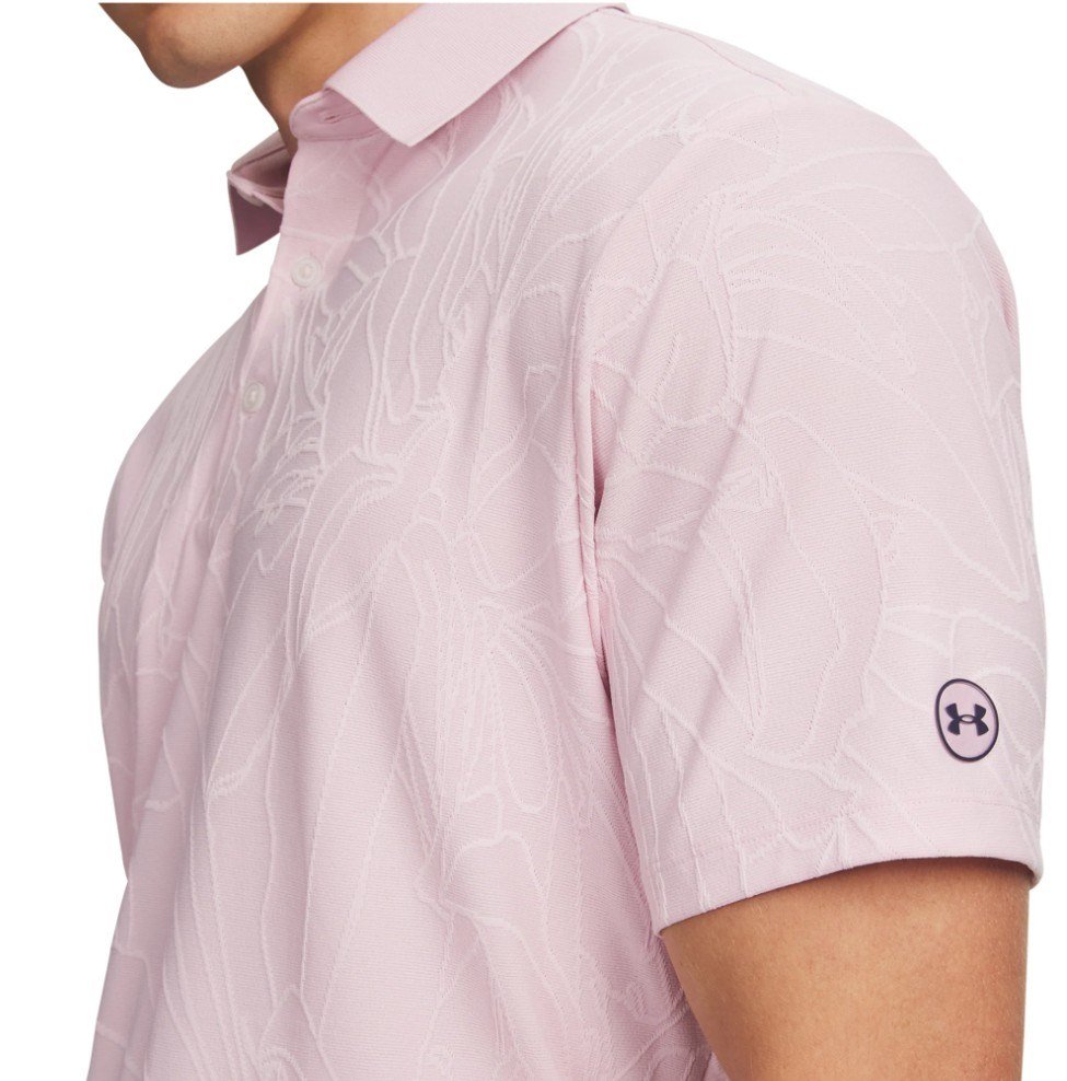 Under Armour Dry Jacquard polo de hombre, prime pink/pink dusk