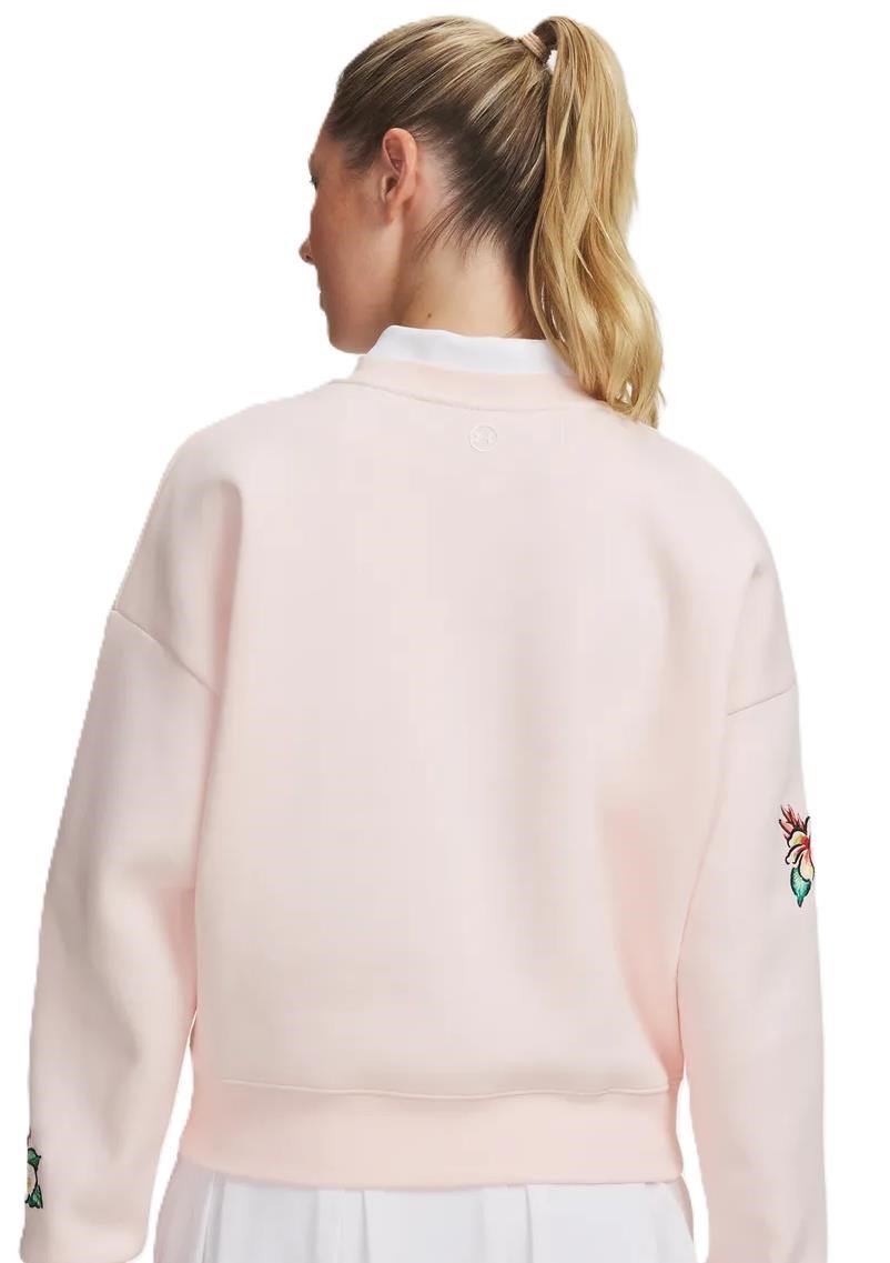 Under Armour Icon Golf Trip Crew sudadera de mujer, rosa