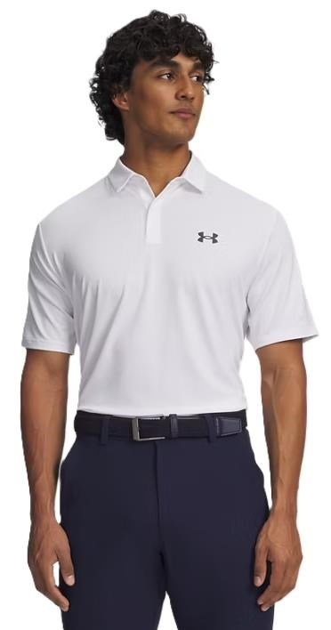 Under Armour Matchplay polo de hombre, blanco/gris pizarra