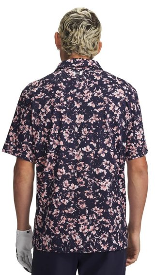 Under Armour Matchplay Printed polo de hombre, midnight navy/posh pink