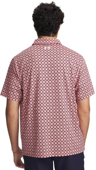Under Armour Matchplay Printed polo de hombre, posh pink/midnight navy