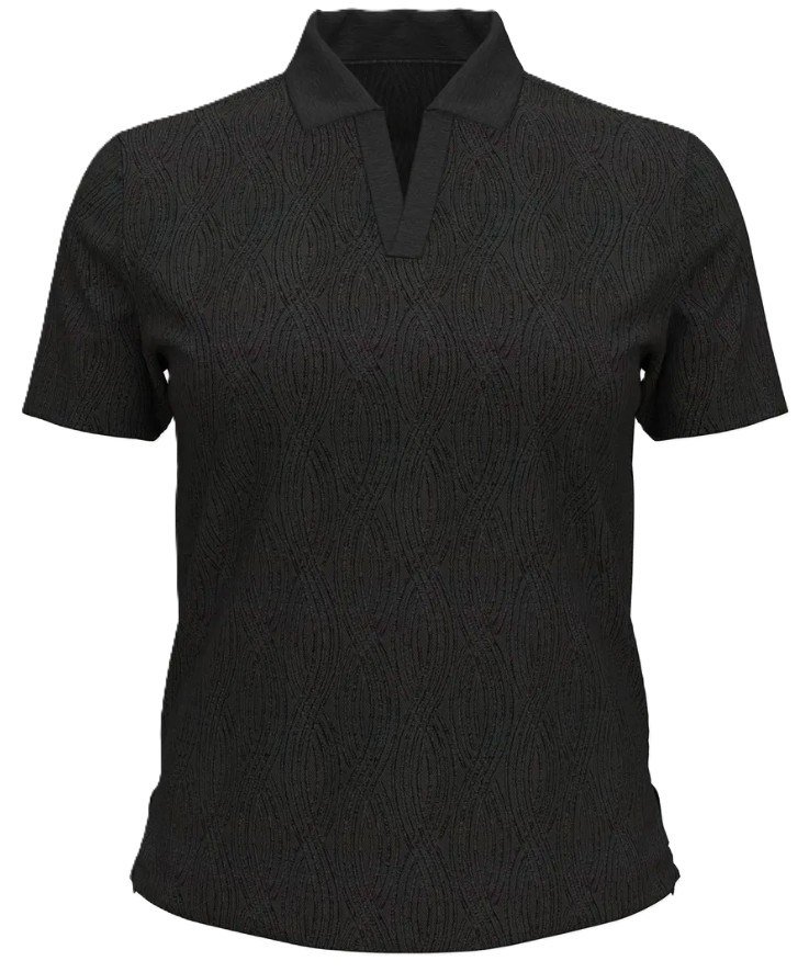 Under Armour Halo Bonded Jacquard polo de mujer, negro