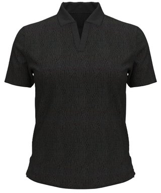 Under Armour Halo Bonded Jacquard polo de mujer, negro