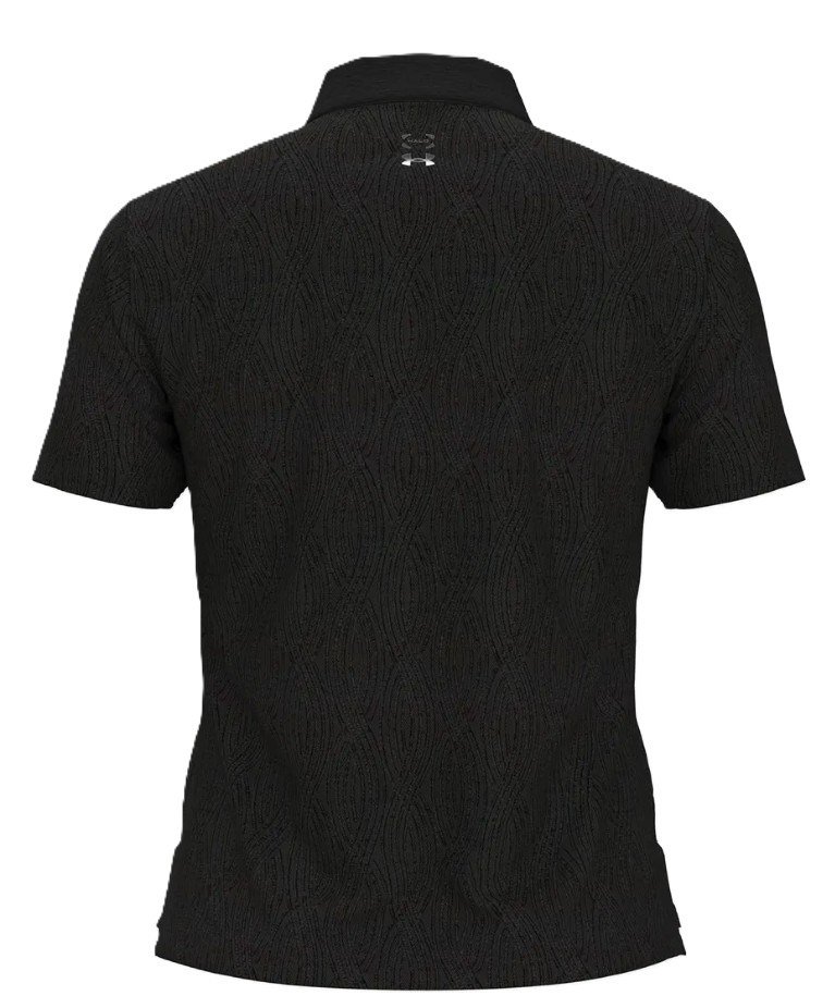 Under Armour Halo Bonded Jacquard polo de mujer, negro