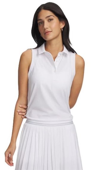 Under Armour Drive Sleeveless polo de mujer, blanco