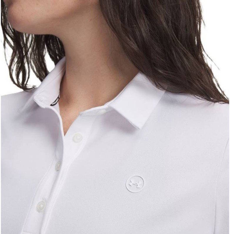Under Armour Drive Short Sleeve polo de mujer, blanco