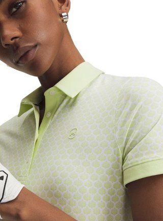 Under Armour Drive Printed polo de mujer, verde degradado/blanco