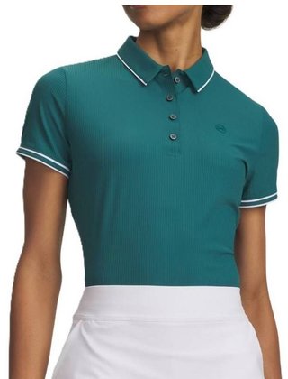 Under Armour Drive Chill polo de mujer, rack green/white