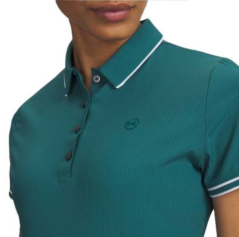 Under Armour Drive Chill polo de mujer, rack green/white