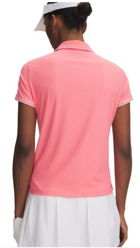 Under Armour Drive Chill polo de mujer, bittersweet pink/white