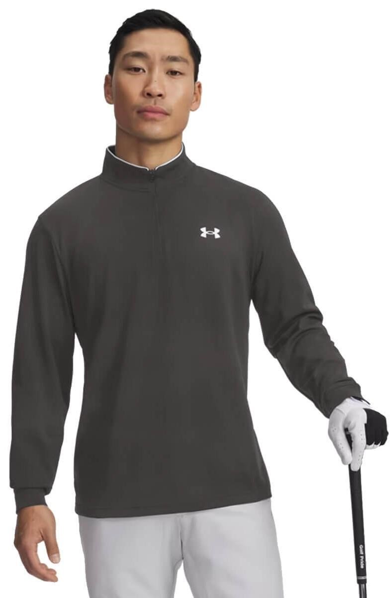 Under Armour MatchPlay 1/4 Zip sudadera de hombre, castlerock/white