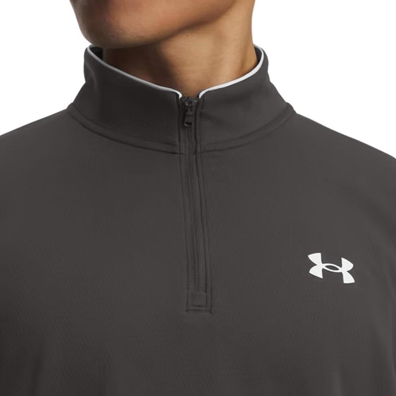 Under Armour MatchPlay 1/4 Zip sudadera de hombre, castlerock/white