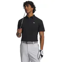 Under Armour Tee To Green Pique polo de hombre, negro/blanco