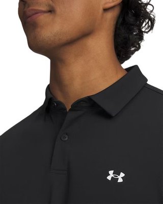 Under Armour Tee To Green Pique polo para hombre, negro/blanco