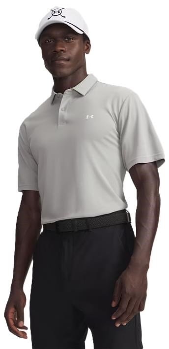 Under Armour Tee To Green Pique polo para hombre, titanium/white