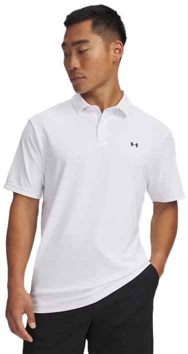 Under Armour Tee To Green Pique polo de hombre, blanco/negro