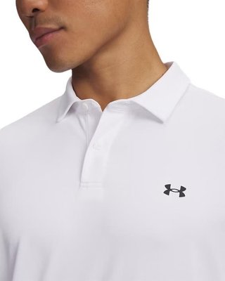Under Armour Tee To Green Pique polo de hombre, blanco/negro