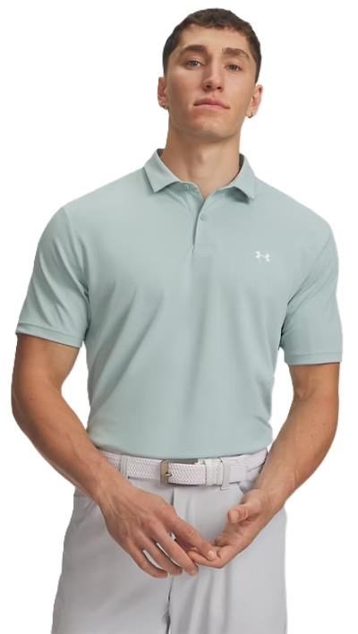 Under Armour Tee To Green Pique polo para hombre, azul esmalte/blanco