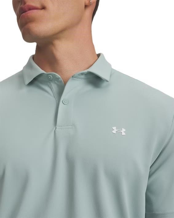 Under Armour Tee To Green Pique polo para hombre, azul esmalte/blanco