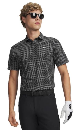 Under Armour T2G Printed polo de hombre, negro