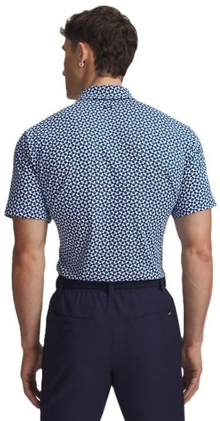 Under Armour UA T2G Printed polo de hombre, varsity blue/white/midnight navy