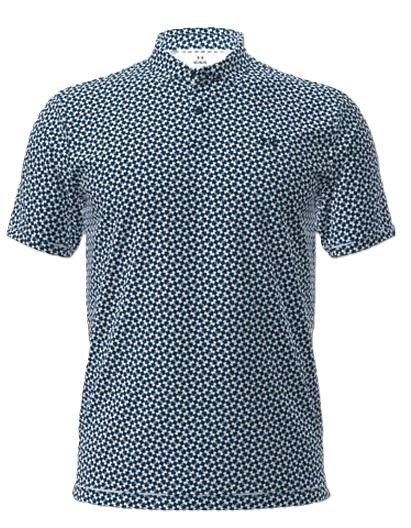 Under Armour UA T2G Printed polo de hombre, varsity blue/white/midnight navy