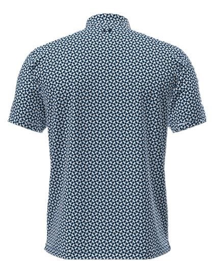 Under Armour UA T2G Printed polo de hombre, varsity blue/white/midnight navy