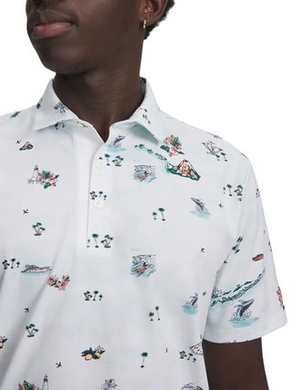 Under Armour ArmourDry Golf Trip Printed polo de hombre, blanco