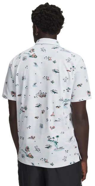 Under Armour ArmourDry Golf Trip Printed polo de hombre, blanco