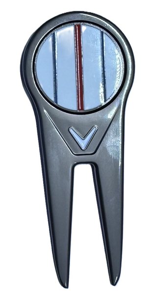 Callaway Divot Tool + Triple Track marker, gris