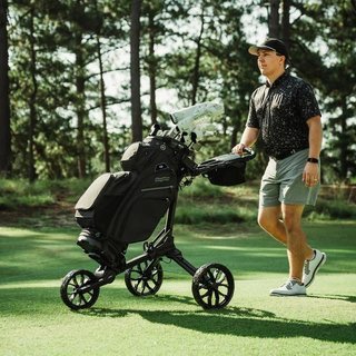 Bag Boy Nitron Auto-Open carrito manual, negro/pizarra