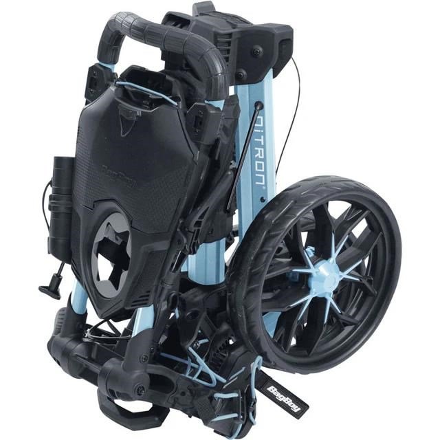 Bag Boy Nitron Auto-Open carrito manual, azul hielo/blanco